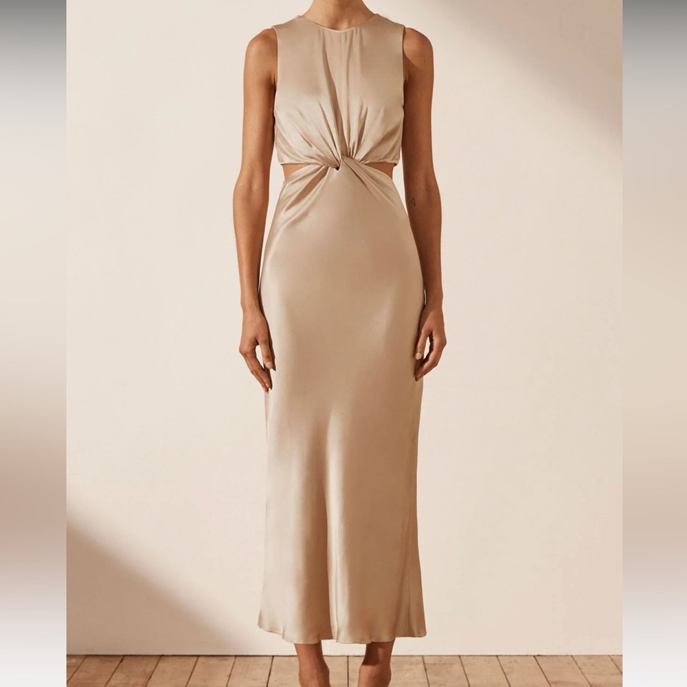 Shona Joy La Lune Twist Front Midi Dress